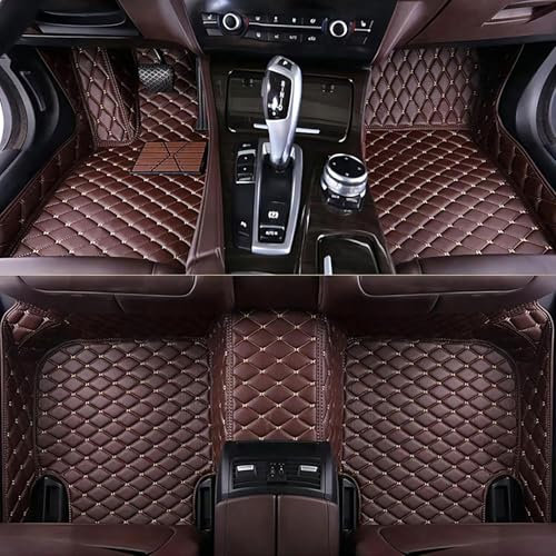 CAOZIXMB Fussmatten Auto für Volvo C30 2006 2007 2008 2009 2010 2011 2012, Auto Fussmatten Massanfertigung Wasserdicht rutschfest und Schmutzabweisend Auto Zubehör,Brown