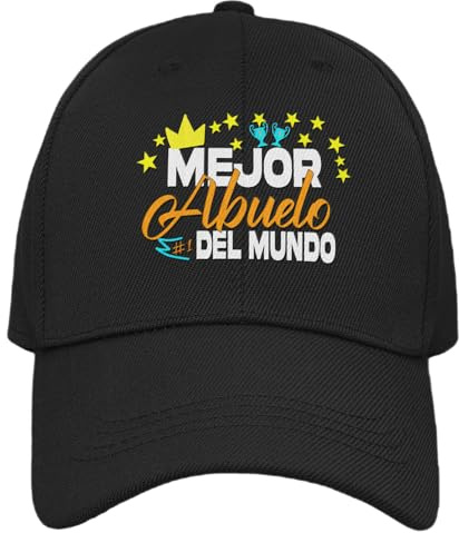 Vulfire Gorra Abuelo Hombre Mejor Abuelo del Mundo Regalo Original de Cumpleaños, Ideas Regalos para Él en Navidad Talla Única con Visera Día de los Abuelos