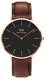Daniel Wellington Classic St Mawes, Braun/Roségold Uhr, 40mm, Leder, für Herren