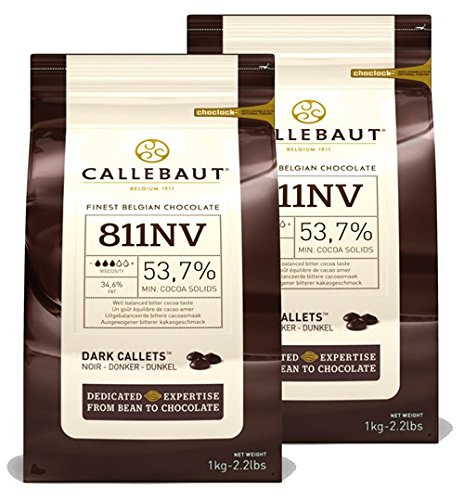 Saver Bundle Callebaut, 54% Dark Chocolate Chips (2 x 1kg Bundle)