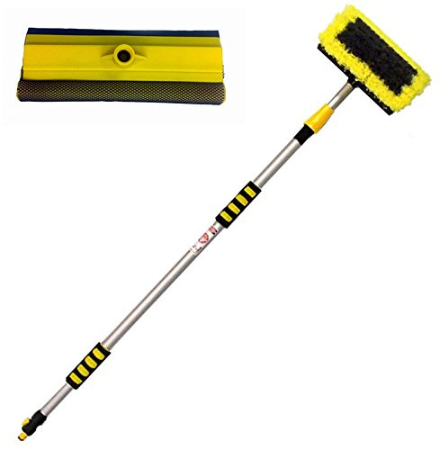 Standard 2 Metre Flow Through Wash Brush - Cleaning Brush for Cars, Vans, Trucks Etc.. - On / Off Tap