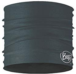 Buff CoolNet UV Half Neck Gaiter – UPF 50 Sun Protection, Breathable Recycled Polyester, Cooling Face Mask & Headwear, Polygiene & HeiQ Fresh Tech, Quick Dry, Solid & Patterned, Adult Size - Black