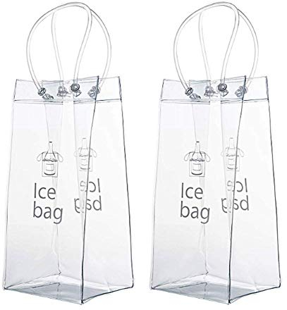 Molinter Flaschenkühler Flaschen Kühltasche PVC Rotwein Weineisbeutel Tasche zum einfrieren Sektkühler Weinkühler 2 Stück