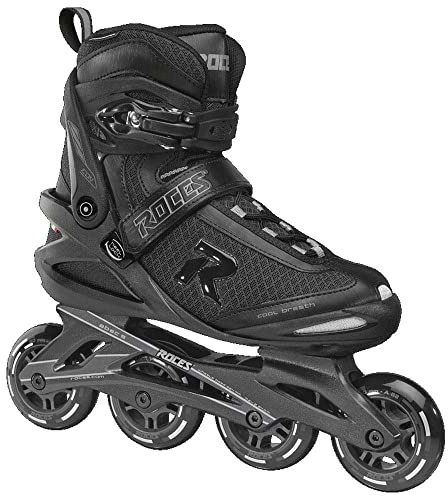 Roces Icon - Patines en línea para Hombre, Color Negro y Gris Oscuro, 36