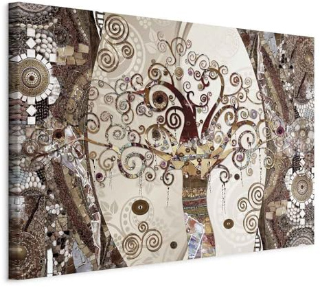 murando - Quadro Moderno Soggiorno, Gustav Klimt Albero della Vita 120x80cm | Chiodi Inclusi, 1 Pezzo, Stampa su Tela, Murale Arte, Resistenti Allo Sbiadimento, Produzione Europea