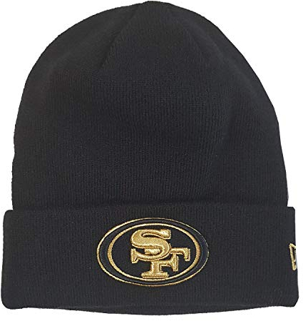 New Era San Francisco 49ers NFL Essential Metallic Logo Beanie - One-Size