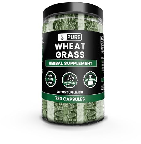 Pure Original Ingredients Wheat Grass (730 Capsules) No Magnesium Or Rice Fillers, Always Pure, Lab Verified