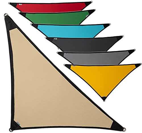 freigarten.de Sonnensegel Wasserdicht Sonnenschutz 100% Schutz vor UV dreieckig 1,6m x 1,6m x 2,2m