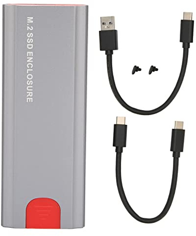 Enclosure SSD M.2 NVMe, USB3.1 Gen2 Tipo C Adattatore per Enclosure SSD M.2 PCIe NVMe M Key, Enclosure per unità a Stato Solido da 10 Gbps per SSD M.2 SATA NVMe 2230/2242/2260/2280(Grigio Scuro)