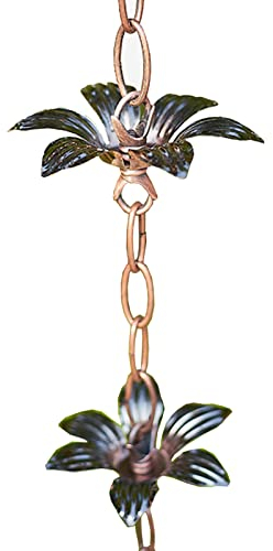 Regenkette Outdoor-Regenketten für Dachrinnen, Regenfänger aus Metall Im Japanischen Stil für Wohnkultur für Fallrohre, Garten Terrasse Veranda Regenketten Gewicht (Color : Style3, Size : 100cm(3.3f