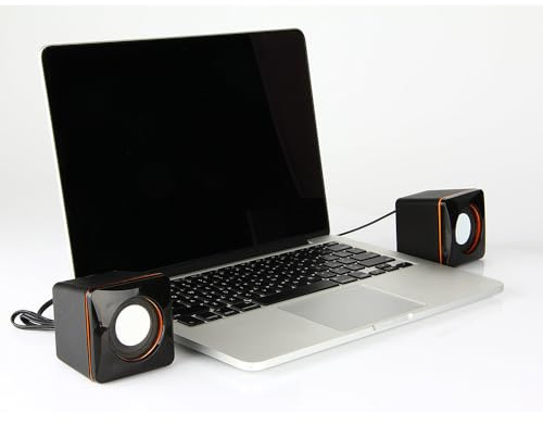 Casse per PC Altoparlanti per Computer Piccole e Potenti Amplificate Audio AUX 3.5 con Jack 2.0