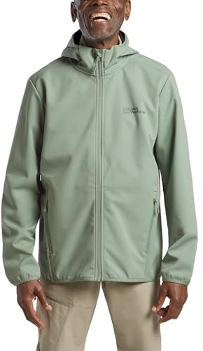 Jack Wolfskin Bornberg Hoody M Chaqueta Softshell, eucalipto, Extra-Large Hombres