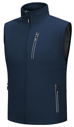 Outdoor Ventures Mens Waterproof Cycling Gilets Sleeveless Jacket Outerwear Dark Blue XL