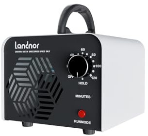 Generador de ozono de 60,000 mg/h, elimina el área de olores de hasta 6000 pies cuadrados, purificador ionizador de aire para el hogar/industrial, cocina, mascotas, humo, coche