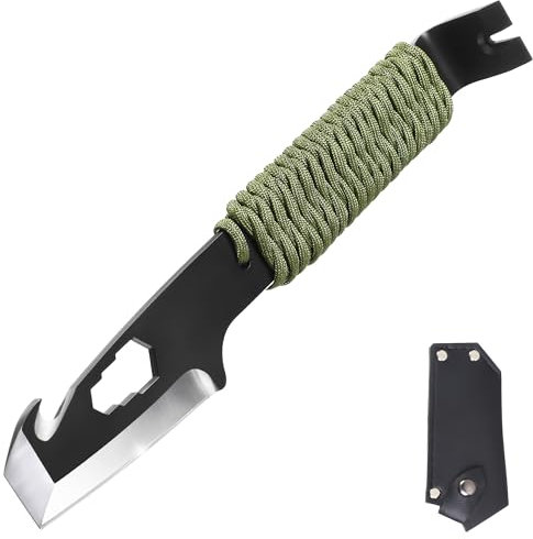 Gulfmew 25,4 cm EDC Brecheisen Multitool, große Stemmeisen mit Schraubenschlüsseln, Brecheisen, Nagelabzieher, Flaschenöffner, vielseitiger Begleiter für den täglichen Gebrauch und Camping-Zubehör,