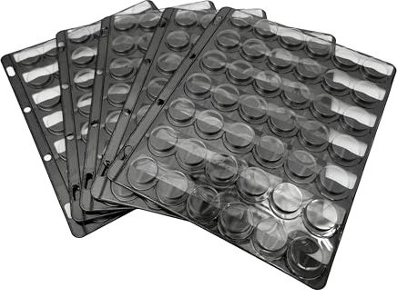 COLLECTOR 10x Bierdeckel-Sammelseiten mit 42 Fächern (insgesamt 420 Fächer für Kronkorken) - Transparentes Polypropylen, Klar, 24 x 0.5 x 29.5 cm