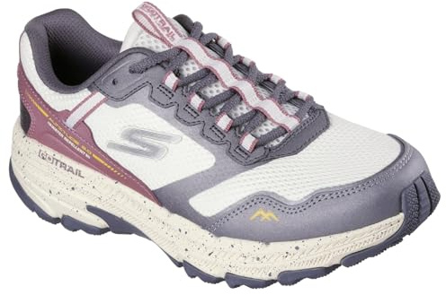 Skechers GO Run Trail Altitude 2.0 Ravine pour Femme, Bordure en Cuir Naturel, 41 EU