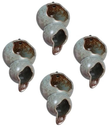 POPETPOP 4pcs Garden Feature Jugs Elegant Ceramic Fountain Spitter for Small Ponds Diy Waterfall Desk Water Fountain Replacement Spout