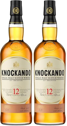 Knockando 12 Ans, Whisky Écossais Single Malt, 70cl Sous Étui (Lot de 2)