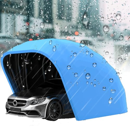Cochera resistente con marco de acero inoxidable, tienda de campaña móvil semiautomática para exteriores, plegable y retráctil, toldo impermeable para protección del vehículo