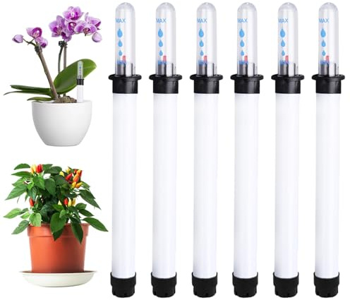 HhBdy 6 Pezzi Indicatore Livello Piante, Igrometro per Piante Plastica, Idroponica 22,8 cm, Irrigazione Vasi con Livello dell'Acqua Visibile per Vasi da Fiori Lrrigazione in Campo