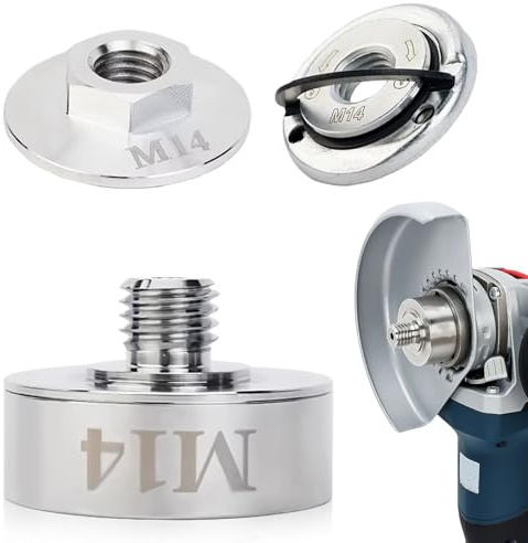 Behogan Lot de 3 adaptateurs X Lock vers M14 : écrou de serrage rapide M14 pour meuleuse d'angle, adaptateur X-Lock M14 avec contre-écrou à bride M14 45 mm, adaptateur Xlock pour foret diamanté