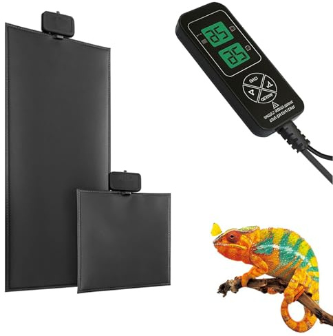 Reptilvärmematta Och Växtförökare, Värmedyna För Sköldpadda, Ödla, Groda Och Växthusplantor, Värmematta För Terrarium Med Justerbar Temperatur 53 * 53cm(55W)