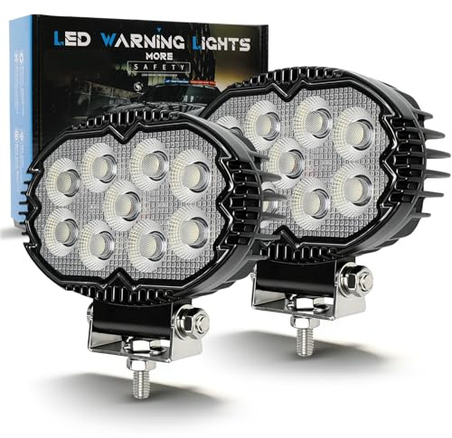 BraveWAY 2PCS 35W 15000LM Phare De Travail LED, 5.5 Pouces Ovale Feux De Recul LED 12V Pour SUV, Camion, Moto, Tracteur, Matériel Agricole