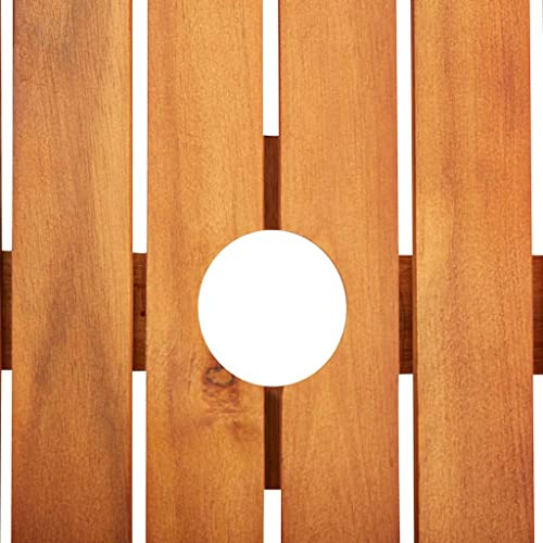 HGFDCBK Massiver Akazienholz Gartentisch 88x88x74 cm, quadratischer Holztisch für Terrasse, rustikaler Esstisch mit Naturöl beschichtet, langlebig und pflegeleicht für Garten und Innenhof.