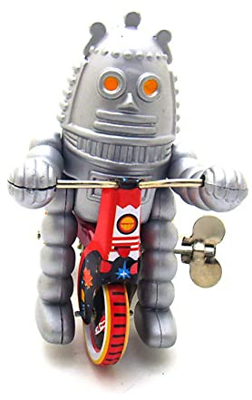 AYUNJIE Tin Toy MS013 Wind Up Toy Robot Nostalgic Theme Personalized Ornaments Vintage Collectible Kids Gift