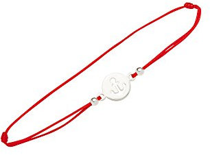 DUR Schmuck Damen ArmbandAnker Paracord rot aus 925er Silber A1503.RO, Rot