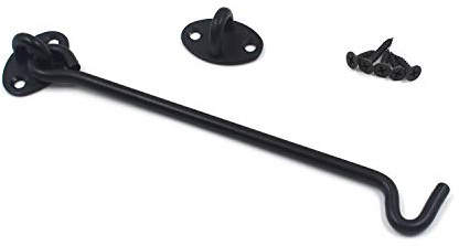 Geesatis Gancio per finestra a prova di vento, resistente, di sicurezza, ispessimento, in acciaio inox, resistente, con viti di montaggio