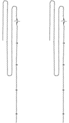 SLUYNZ 925 Sterling Silber Stern Ohrringe Kette für Damen Lange Ohrringe Hängend Doppel Piercing Ohrstecker