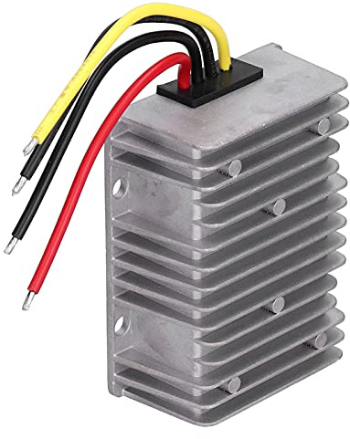 DC/DC Converter Regulator Reducer DC‑DC Voltage Converter 72V Step Down to DC 24V 25A 600W IP67 Waterproof Buck Converter with Wiring Drawing for Auto Car Truck