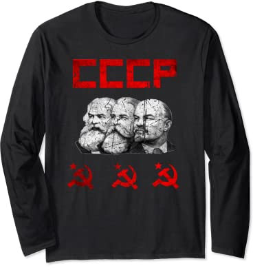 Unione Sovietica Marx Engels Lenin CCCP martello e falce Maglia a Manica