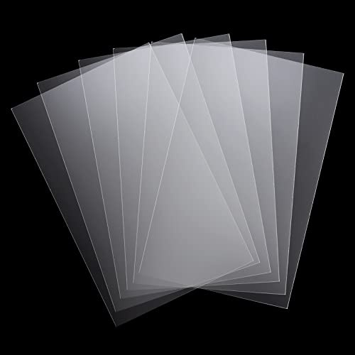 LOLYSIC Transparente A3-Plexiglasplatten, 2 mm dick, 42 x 29 cm, A3-Acrylplatten, transparent, große Acryl-Kunststoffplatten, Plexiglasplatten für Bilderrahmen, DIY, Basteln, Malerei, Display, 6 Stück