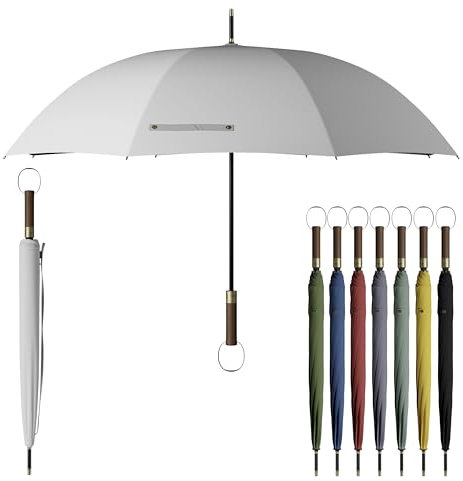Sapor Design Regenschirm Stockschirm sturmfest Auf-Automatik windsicher | XXL groß & stabil für 2 Personen Damen & Herren | Golfschirm Reise – 123 cm Ø elegant | SAPOR MODERN