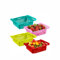 SUL Fridge Drawer Organisers, Plastic Kitchen Pull-Out Retractable Drawer Organizer, Stretchable and Space Saving Storage Shelf Organiser for Fruits, Kitchen Worktop, etc. – (4 Pack - Multicolour)