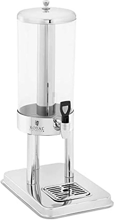 Royal Catering RCJD-01 Saftspender 5,5 L mit Kühlsystem Edelstahl Kunststoff (Polycarbonat) Getränkespender Getränkespender mit Zapfhahn Limonadenspender
