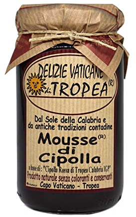 Mousse di Cipolle/Cipolla Caramellata di Tropea IGP 3x 230g – Confettura, Marmellata di Cipolle per Formaggio - Prodotti Tipici Calabresi - Made in Italy - Delizie Vaticane di Tropea (3)