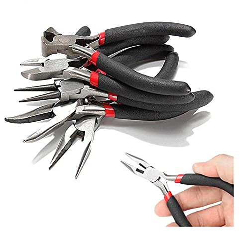 JMorCO Handwerkzeug-Set, Mini-Zangen-Set, Crimpzange, diagonale Spitzzange, Abisolierzange, Schneider, Schmuckherstellung, DIY-Handwerkzeug-Set