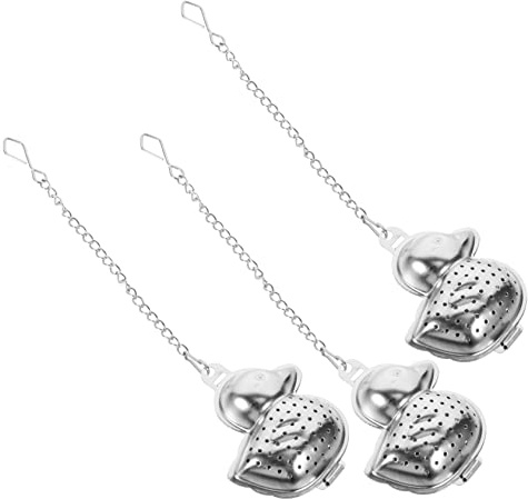 Passoire à Thé de Canard en Acier Inoxydable, Lot de 3 | Argenté, Usage pour Maisons de Thé et Salons de Thé, Format Léger, Filtre à Thé Domestique