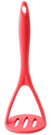 Small Potato Masher Potato Masher Silicone Food Masher Avocado Masher Fruit Ricer Crusher Cooking Kitchen Gadget Smasher Hand Tool for Vegetables Fruits Bean Baby Food Red Potato Peeler (Color : Red
