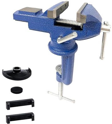 Vixzoid Schraubstock 80mm Schraubstock Klein Drehbar Klemmbar Mini Schraubstock Tischschraubstock für Werkbank