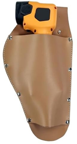 Fodero Marrone per Cesoie Elettriche, Porta Forbici da Giardiniere, in Cuoio Cucito, 33 x 17 cm