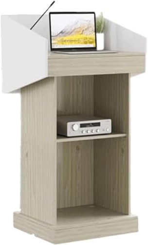 WOYZDQ Stehpult Hölzernes Podium, Schreibtisch, Kanzel, Moderne Kanzeln, Rednerpulte für Versammlungen, Kirchen, Auditorium, modern mit offenen Kanzeln Pult