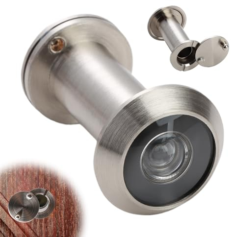 Security Spy Hole for Front Door, Door Peephole Door Viewer Wide Angle Door Spyhole Door Spy Hole Peep Hole Brass Front Door Viewer with Privacy Cover for Various Kinds Doors Diameter 35-55mm