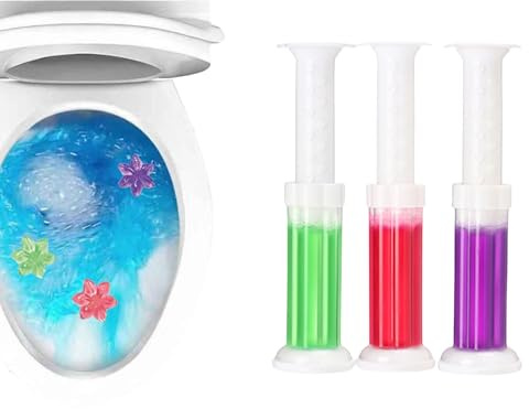 Topyond Blumen-Toilettengel-Stempel, 3 Sets, Duft-Toilettengel-Stempel zum Desodorieren im Badezimmer, Gel-Stempel für saubere Toilettenschüssel, Toiletten-Reinigungsgel mit