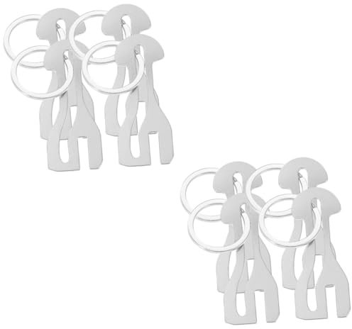 TEHAUX 8pcs Shopping Trolley Tokens Keychain Portable Key Token for Grocery Cart Use Easy to Carry