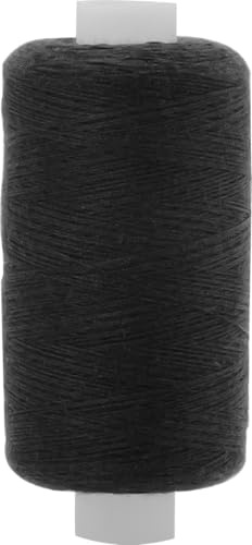 500 m Nähgarn, starkes Mehrzweck-Garn für allgemeine Anwendung, zum Befestigen von Kleidung, zum Befestigen von Knöpfen, Reparaturen, Nähmaschinen und Kunst und Handwerk (1 x schwarze Spule)